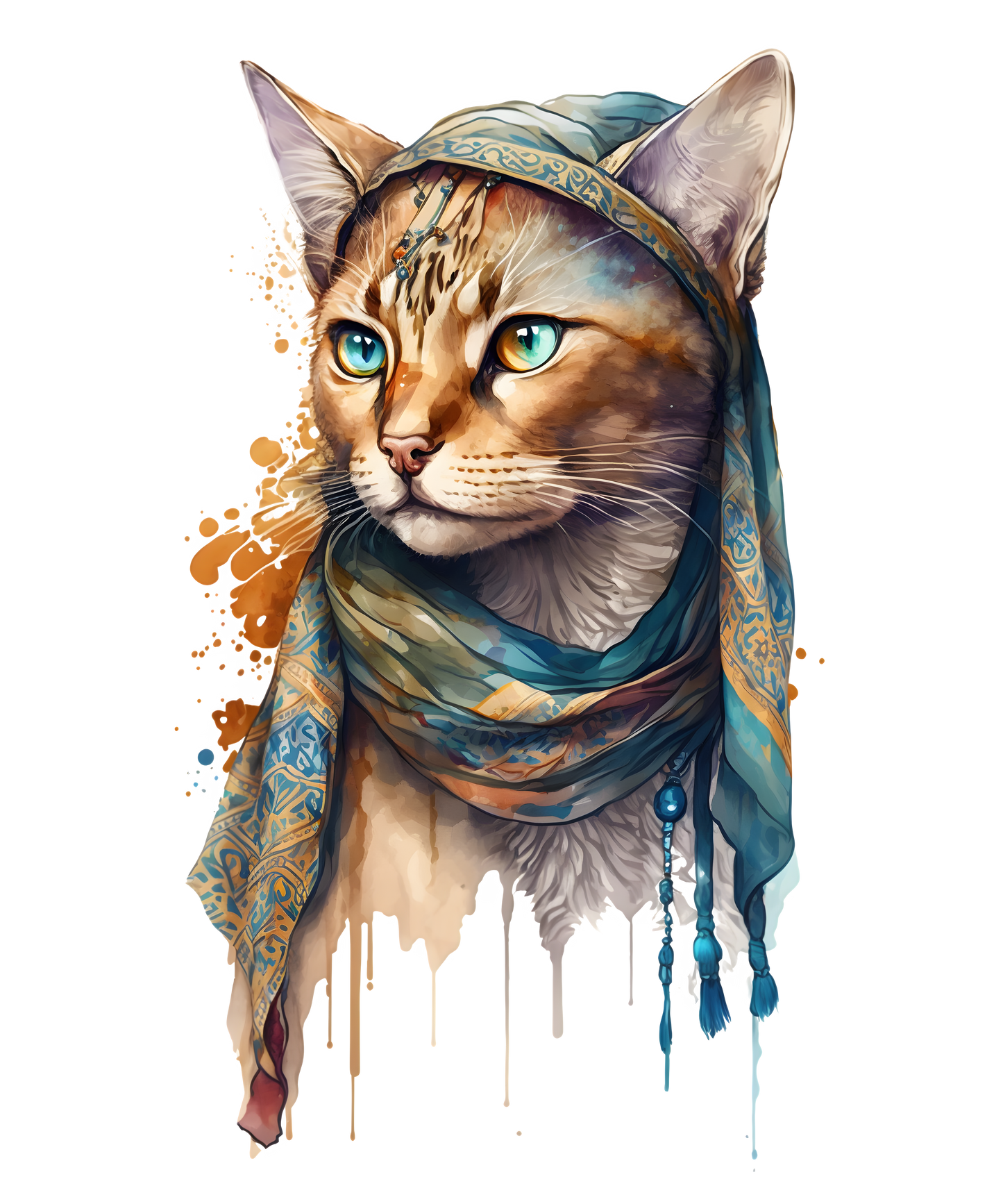 Brillenputztuch Vorlage Katzen