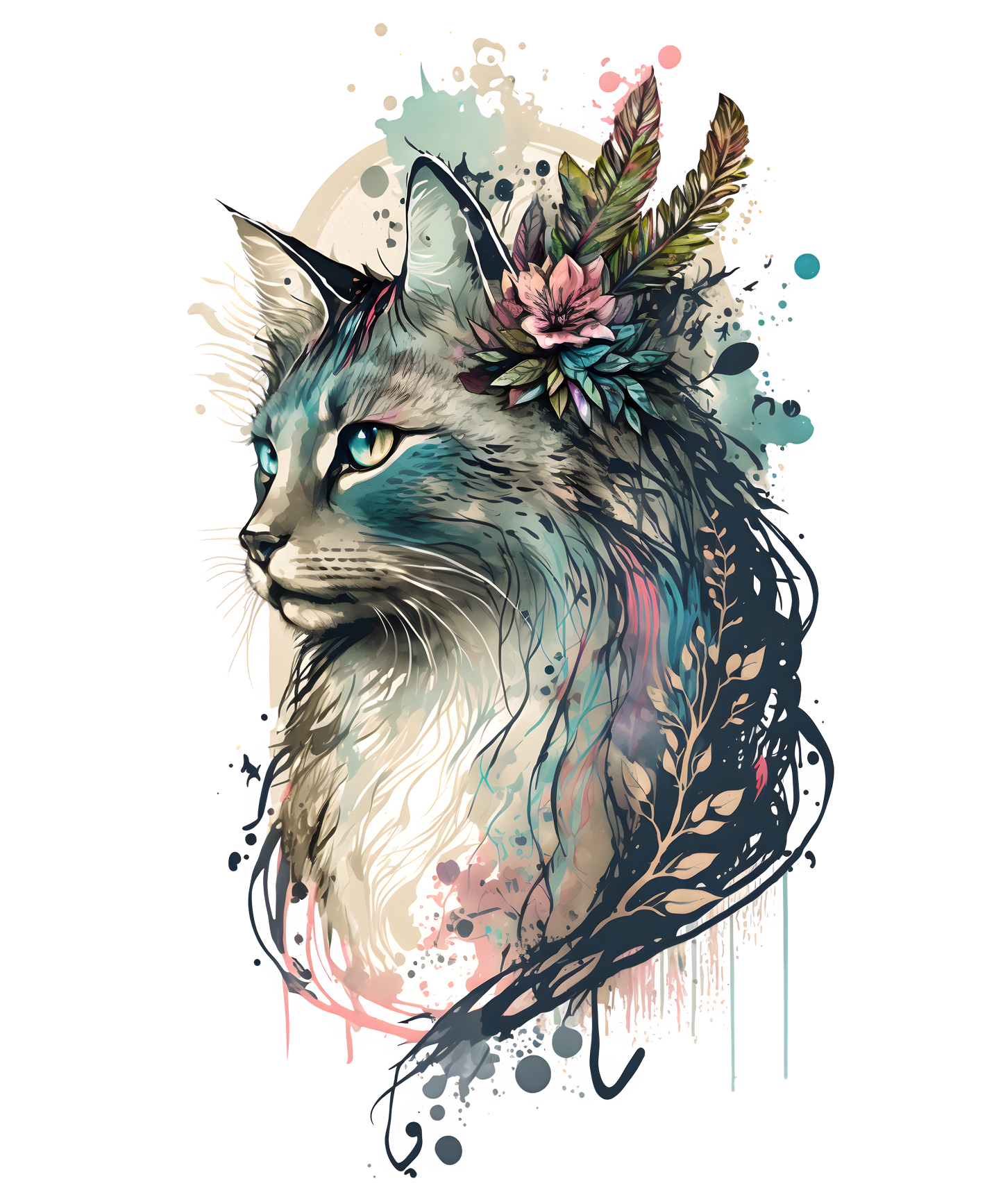 Brillenputztuch Vorlage Katzen