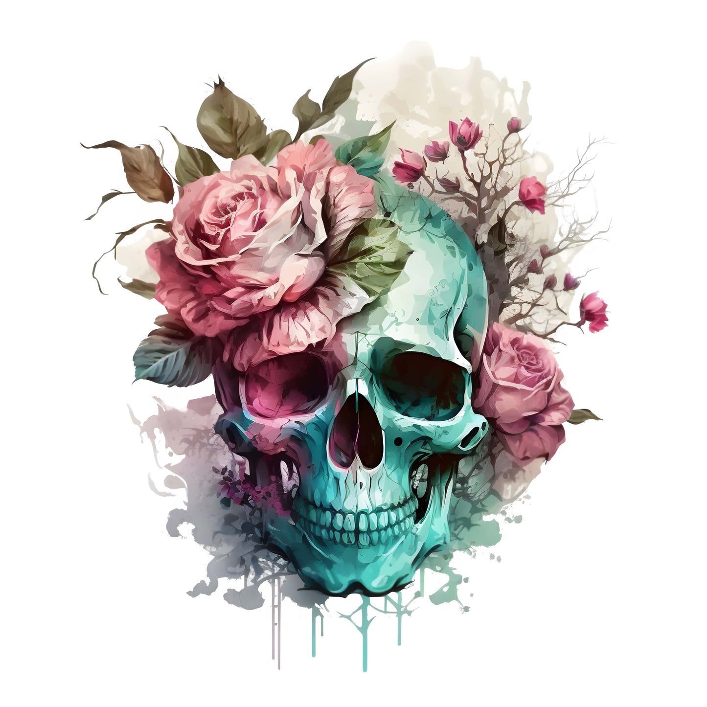 Brillenputztuch Vorlage Totenkopf