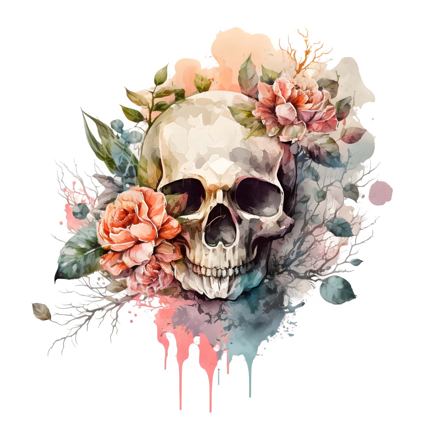 Brillenputztuch Vorlage Totenkopf