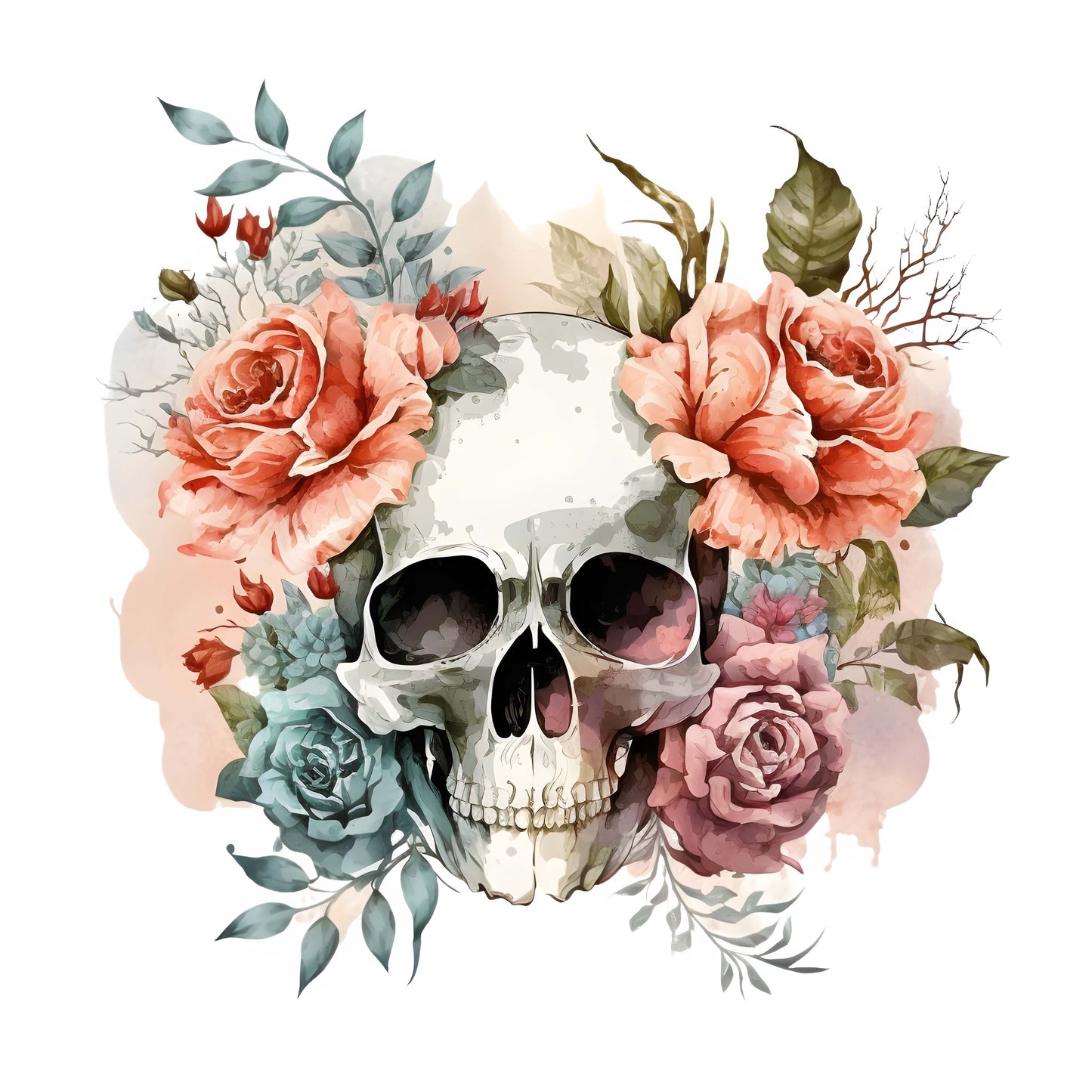 Brillenputztuch Vorlage Totenkopf