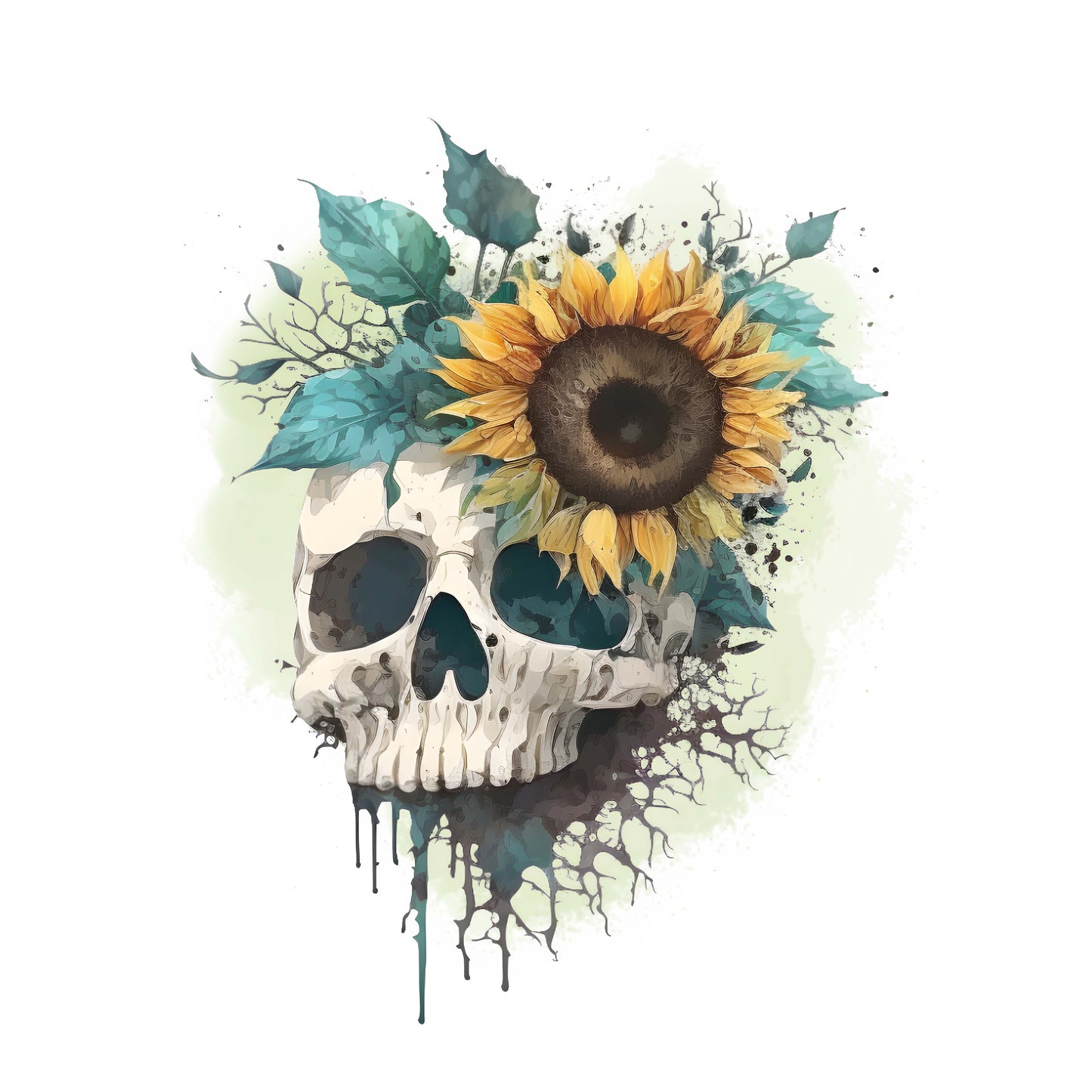 Brillenputztuch Vorlage Totenkopf